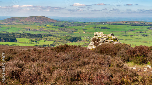 Shropshire landscape at the Stiperstones National Nature Reserve, England, UK photo