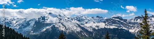 Fototapeta Naklejka Na Ścianę i Meble -  Switzerland, Engelberg Alps panorama view 