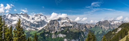 Obraz na płótnie Switzerland, Engelberg Alps panorama view w salonie