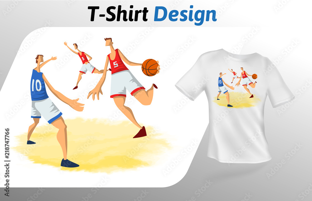Basketball ball or sport game t-shirt design Vector Image