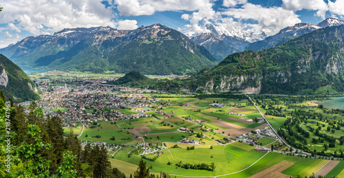 Fototapeta Naklejka Na Ścianę i Meble -  Switzerland, Interlaken panorama scenic view 