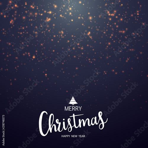 Vector Christmas lights bokeh background with party lights bright  poster