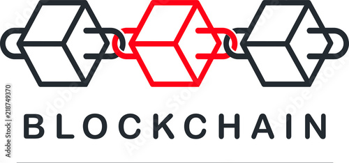 Block Chain Logo. Illustration of block chain concept.