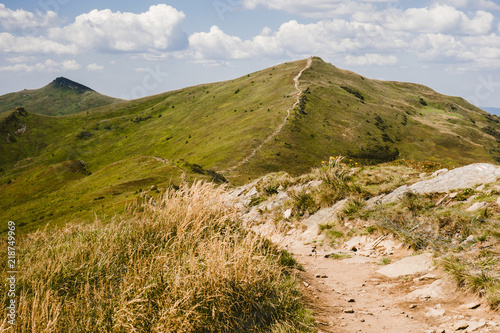 Fototapeta Naklejka Na Ścianę i Meble -  Rocky mountains trail against blue sky, Poland