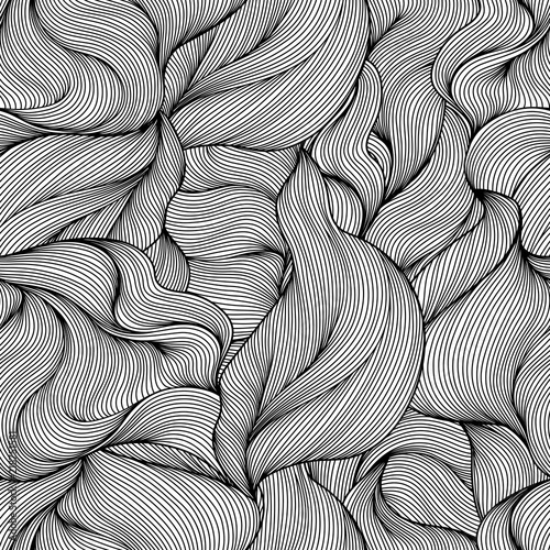 Seamless wave hair line pattern.