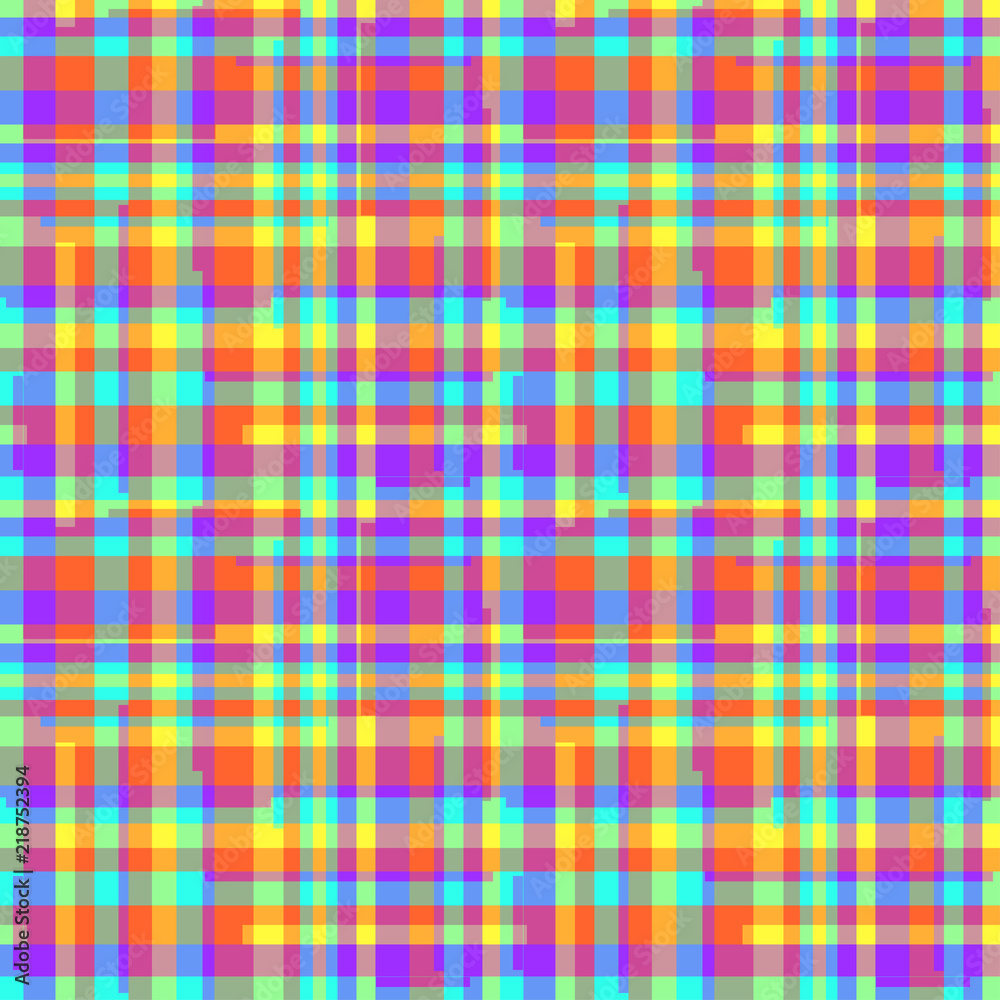 Seamless pattern. Abstract geometric wallpaper of the surface. Checkered multicolored background. Pretty texture. Print for polygraphy, t-shirts and textiles. Doodle for design. Art creation Seamless pattern. Abstract geometric wallpaper of the surface. Checkered multicolored background. Pretty texture. Print for polygraphy, t-shirts and textiles. Doodle for design. Art creation