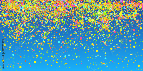 Abstract texture with random geometric glitters. Geometric background with confetti. Pattern for design. Pretty colors. Print for polygraphy, posters, t-shirts and textiles. Greeting cards