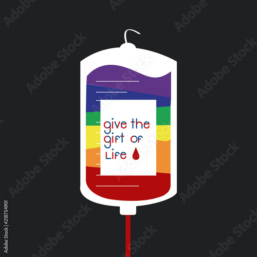Blood donation bag vector illustration