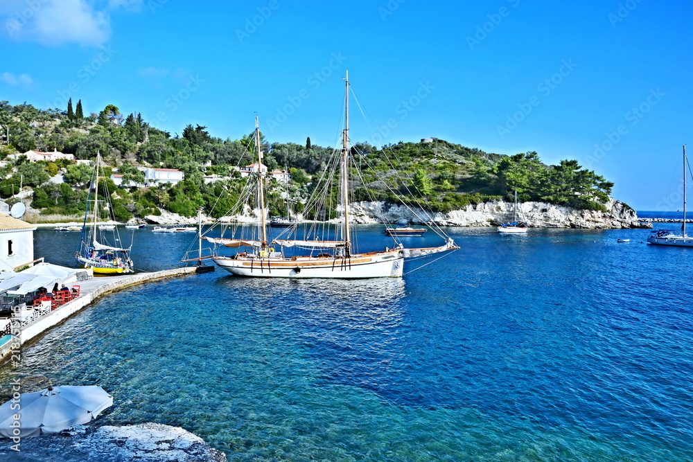 Greece,island Paxos-view on the harbor Loggos