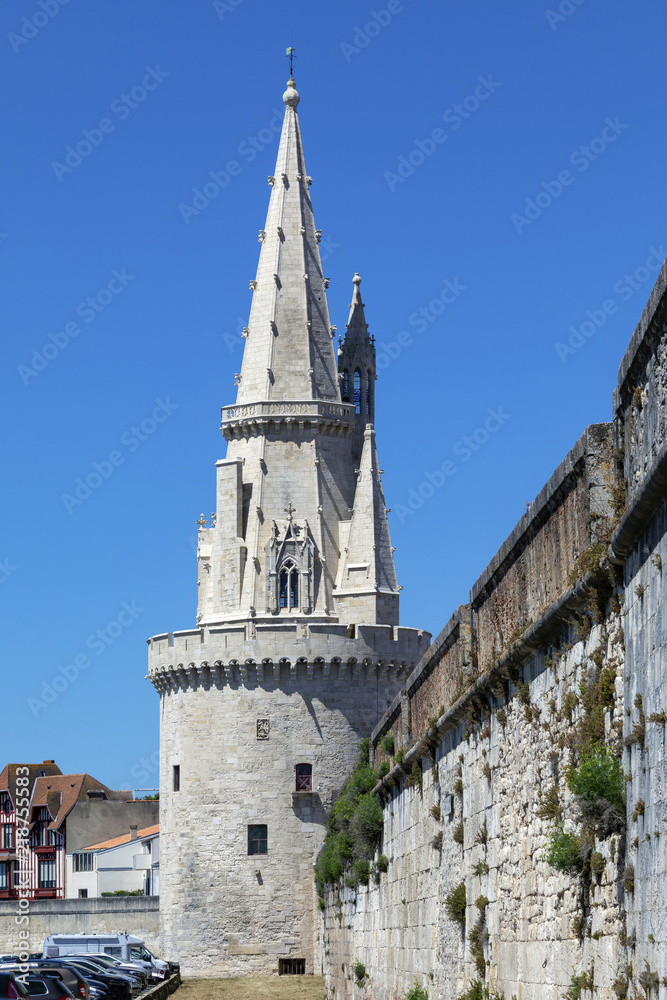 Tower of the Lantern in the Vieux Port of La Rochelle - France