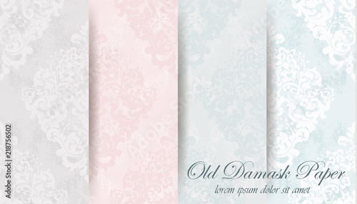 Vintage baroque pattern set Vector. Beautiful ornament decor. Royal luxury te...