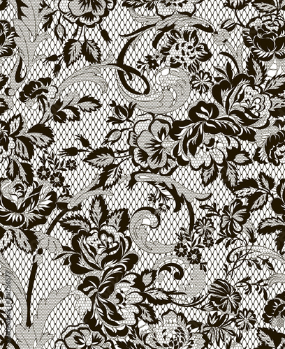 floral lace seamless pattern