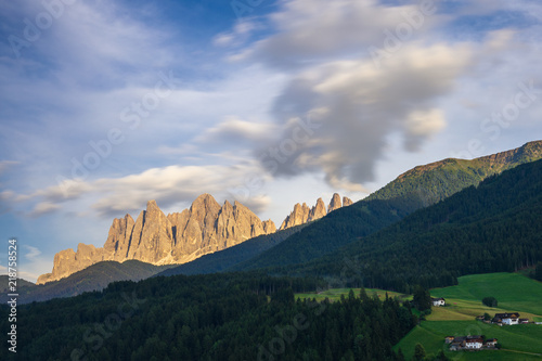 View of the Geisler  Dolomites.