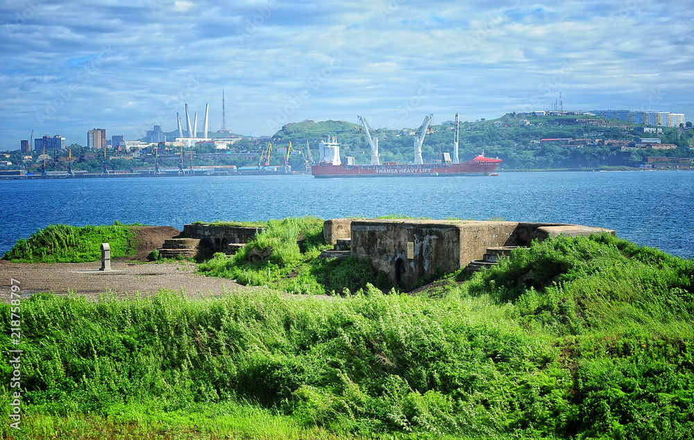 Fototapeta premium Objects of the Vladivostok Fortress in the Far East of Russia