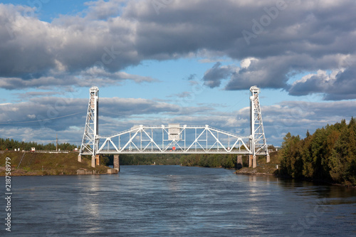 steel lifting bridge, Russia