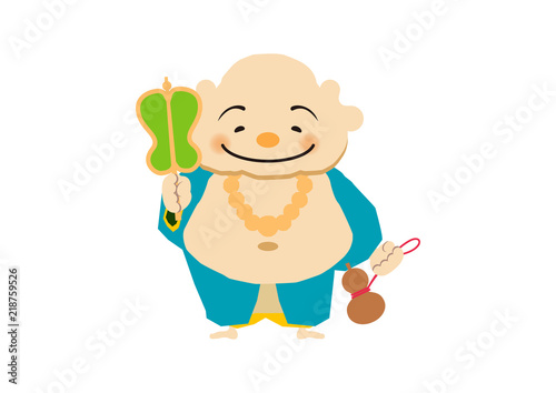 七福神。幸福の神様。布袋尊。