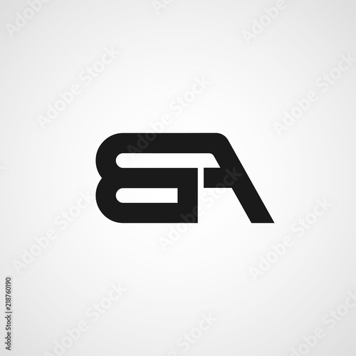 Initial Letter BA Logo Template Design