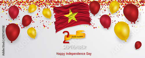 Vietnam national day vector (Quốc khánh). Vietnam independence day.