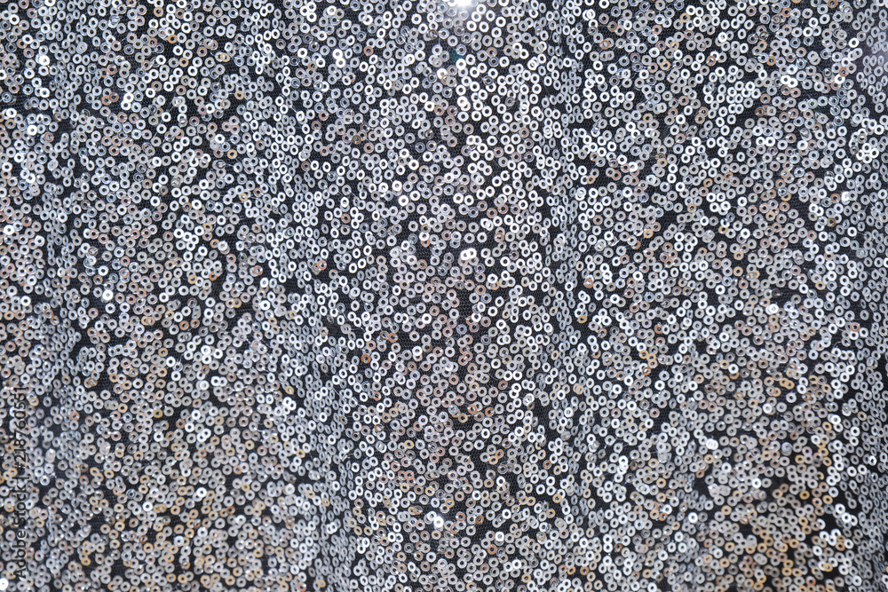 Close up photo of a sequined dress texture Close up photo of a sequined dress texture