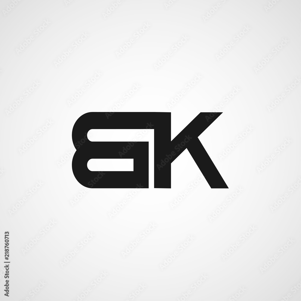 Initial Letter BK Logo Template Design Initial Letter BK Logo Template Design