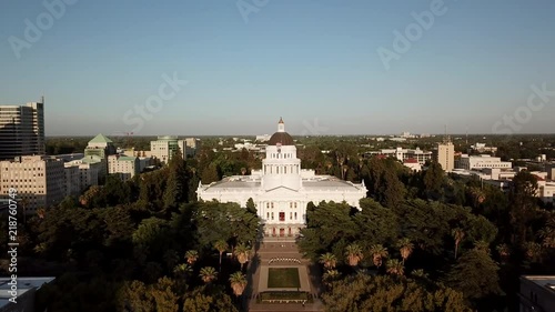 Aerial view of the California State Capitol. Sacramento.