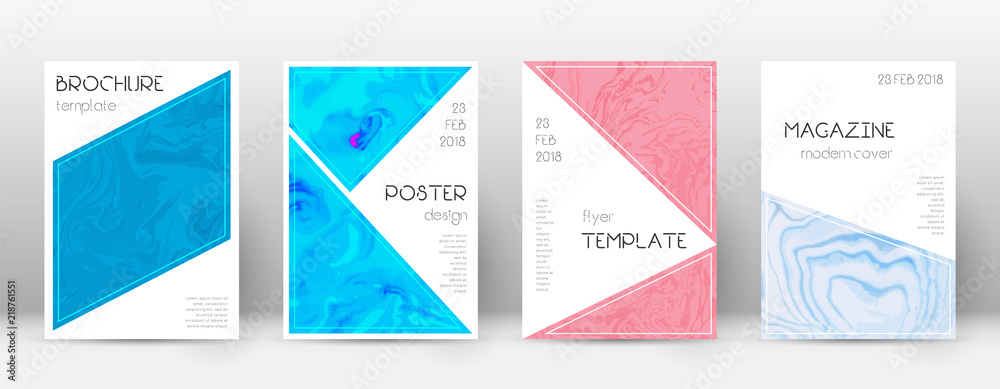 Abstract cover. Wonderful design template. Suminagashi marble triangle poster. Wonderful trendy abst