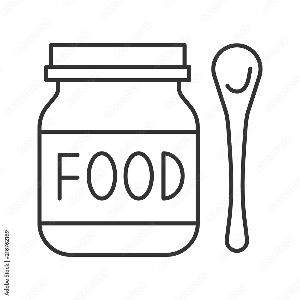 Baby food linear icon