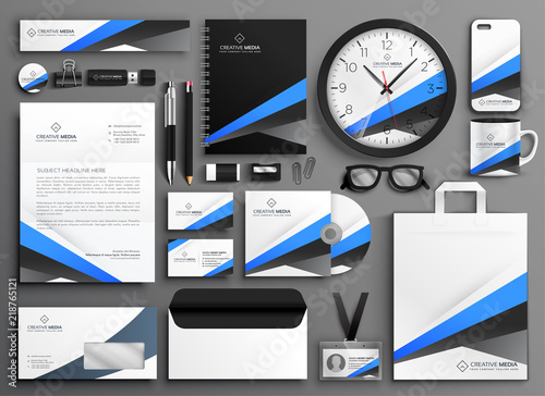 modern business stationery set design