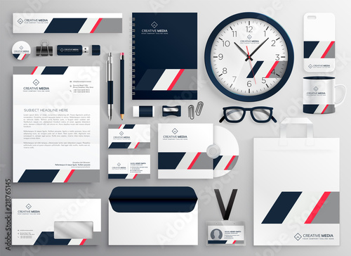 corporate professional business brand stationery set