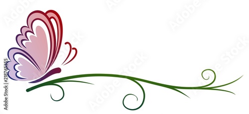 Symbol of pink butterfly.