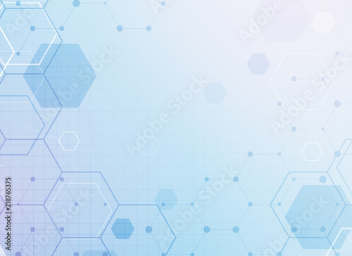 abstract geometric hexagonal medical or science background concept