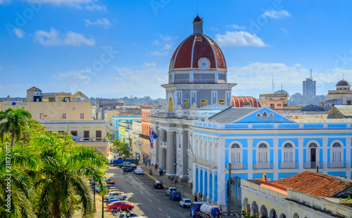 aerial view of the square in the Cuban capital of Havana photo