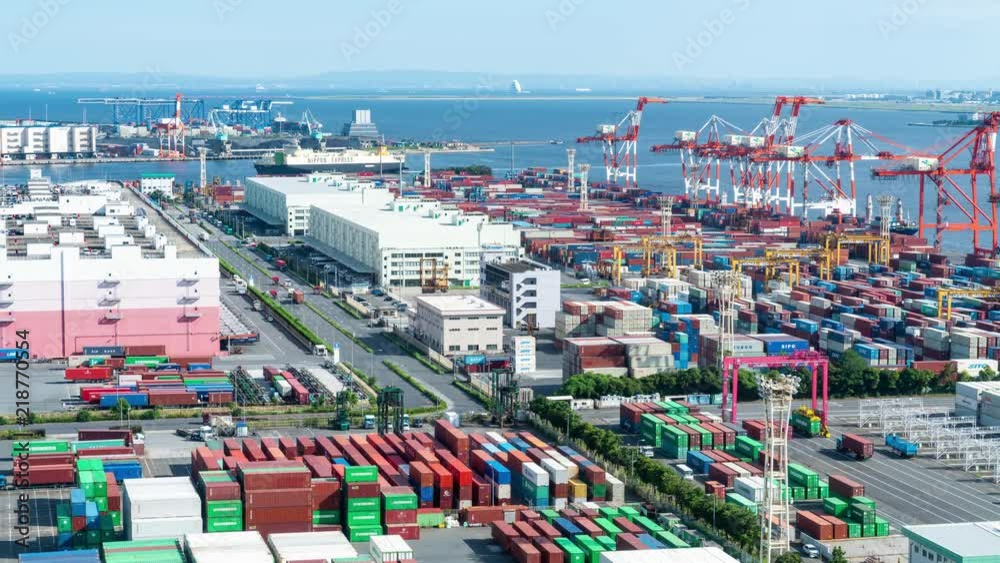 Time lapse movie of the container terminal.