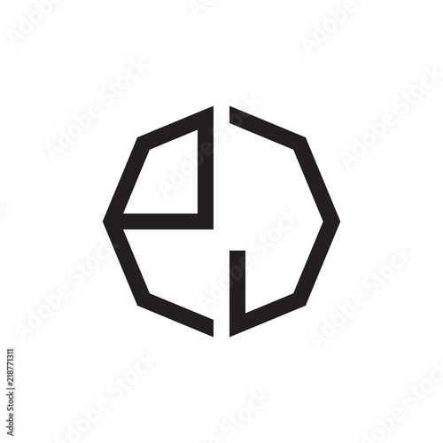 two letter PJ octagon logo