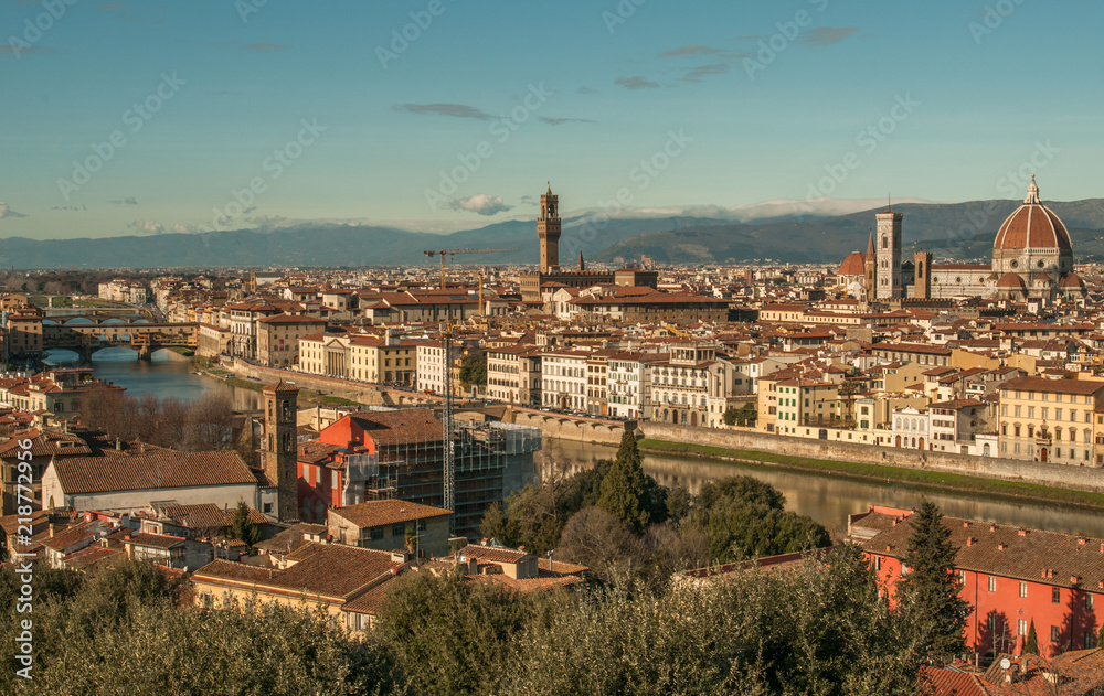 Panoramic view of Florence, river
