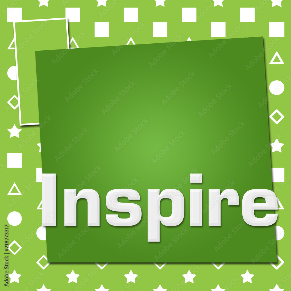 Fototapeta premium Inspire Green Basic Symbol Squares 