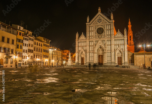 Night in Florence, city square