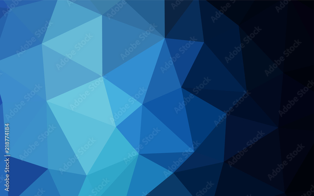 Dark BLUE vector low poly layout.