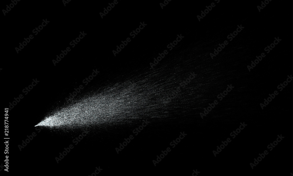 Water spray mist of atomizer. Vector cosmetic effect illustration. Vector light shine dispersion effect on black for premium luxury background design