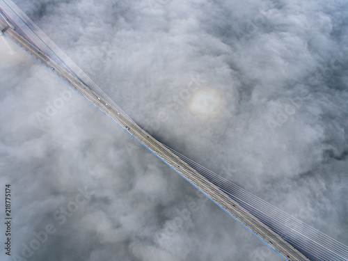  Fog over the Bridges in Vladivostok, Russia