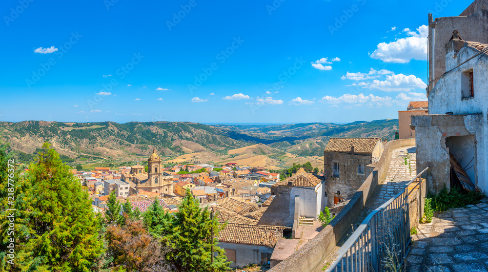 Panorama of a medieval village in Tuscany, Italy. Europe