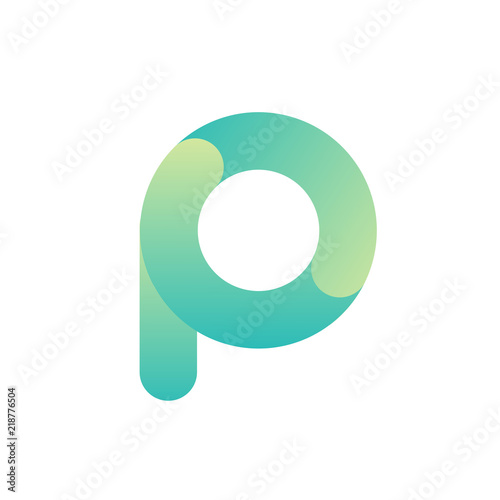 Color Letter P logo