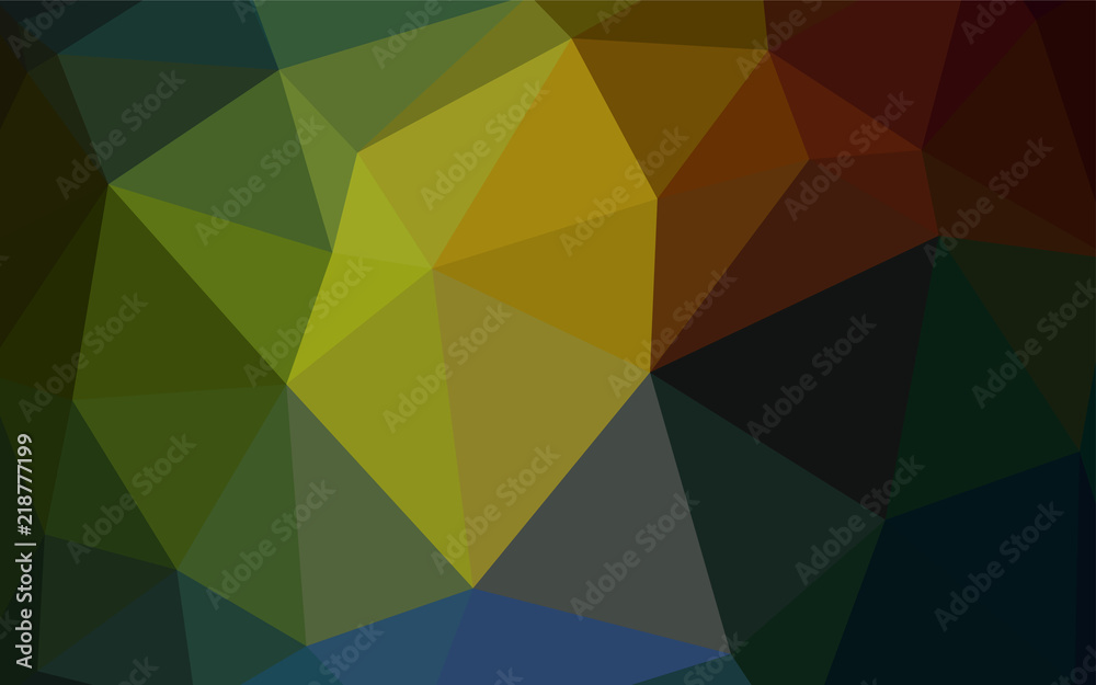 Fototapeta premium Dark Multicolor vector polygonal pattern.