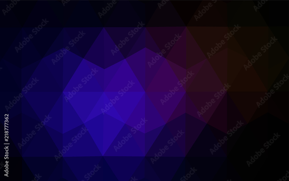 Obraz premium Dark Blue, Red vector gradient triangles template.
