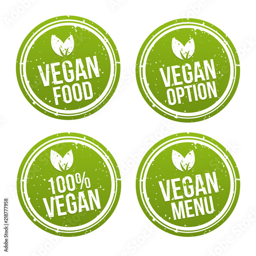 Vegan Buttons und Vegetarisch Banner Set.