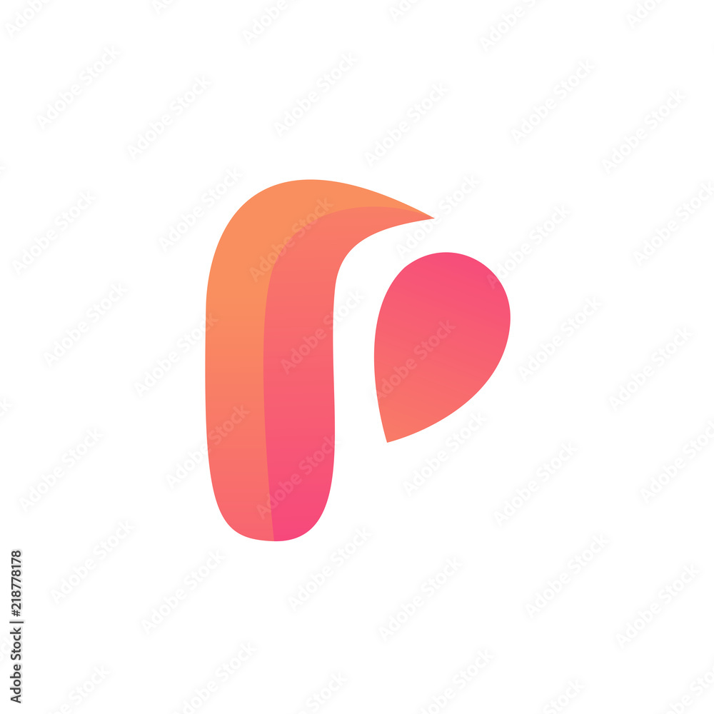 Letter P color logo 