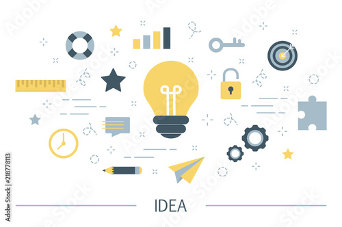 Idea concept. Light bulb as a metaphor of idea