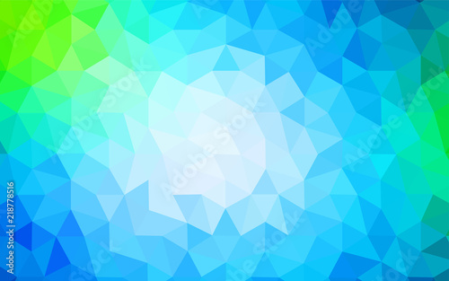 Light Blue, Green vector polygonal background.