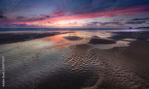 Sunset  Perran Sands  Cornwall