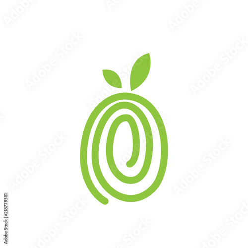 fingerprint leaf logo